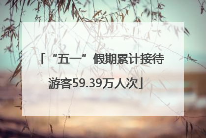 “五一”假期累计接待游客59.39万人次